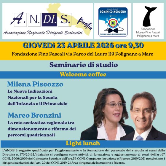 23 Aprile 2026 –  Seminario di studio ANDIS Puglia