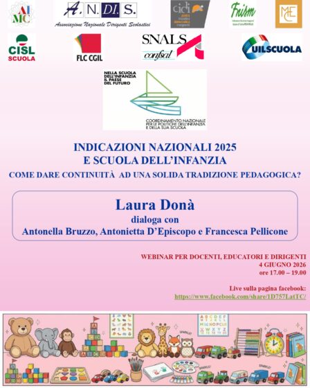Indicazioni nazionali 2025 e scuola dell’infanzia come dare continuità ad una solida tradizione pedagogica?<br> 4 Giugno 2026