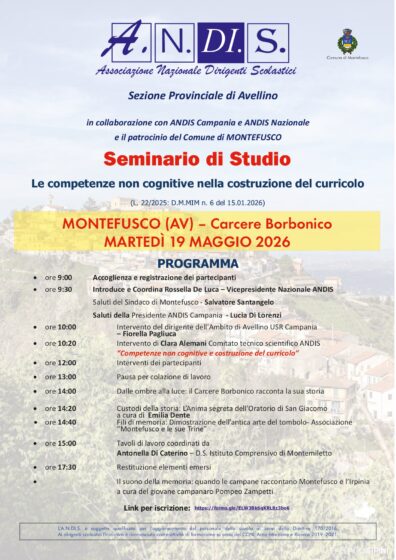 Le Competenze non cognitive nella costruzione del curricolo<br> 19  Maggio 2026