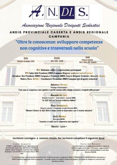 Oltre le conoscenze : sviluppare competenze non cognitive e trasversali nella scuola<br> 4 Giugno 2026