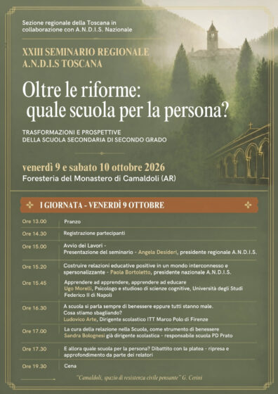 Oltre le riforme: quale scuola per la persona?<br> 09-10 Ottobre 2026